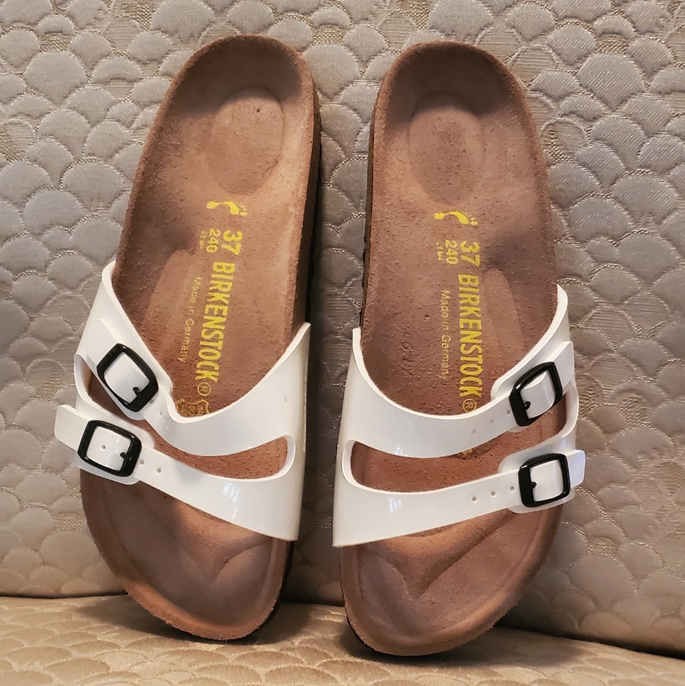 White Birkenstock Sandals